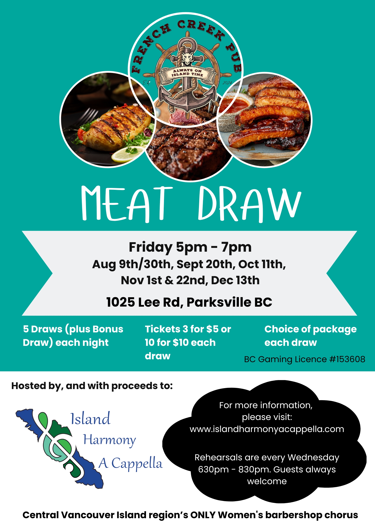 Island Harmony Meat Draw!